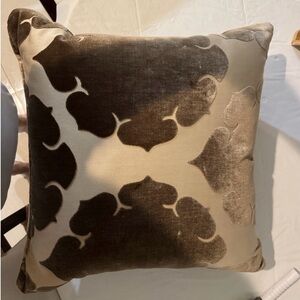 Source Unknown Brown and Cream Accent Pillow